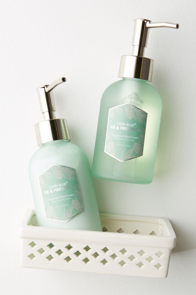 Capri Blue Fir & Firewood Hand Soap & Lotion Caddy Anthropologie
