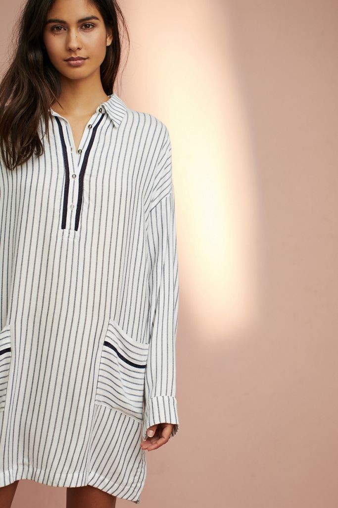 Brushed V-Neck Sleep Shirt | Anthropologie