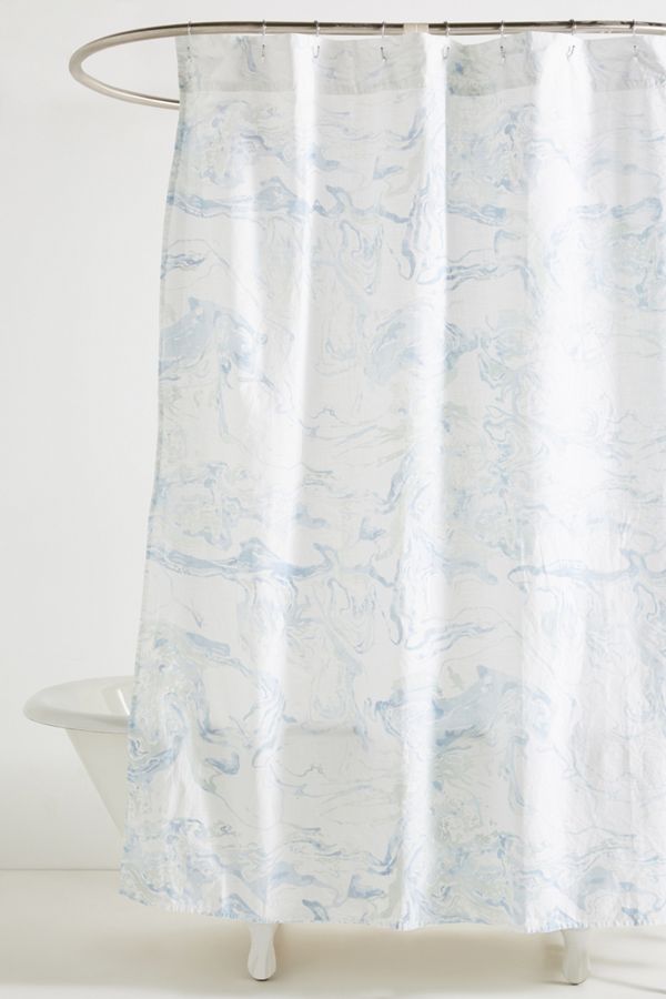 Marbled Shower Curtain Anthropologie