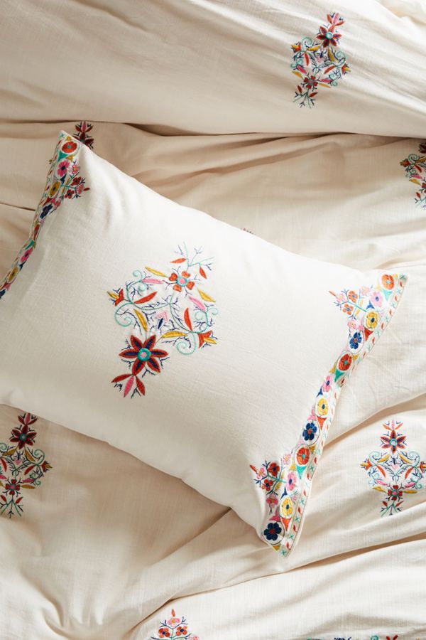 Jordenna Embroidered Pillowcases Anthropologie Uk