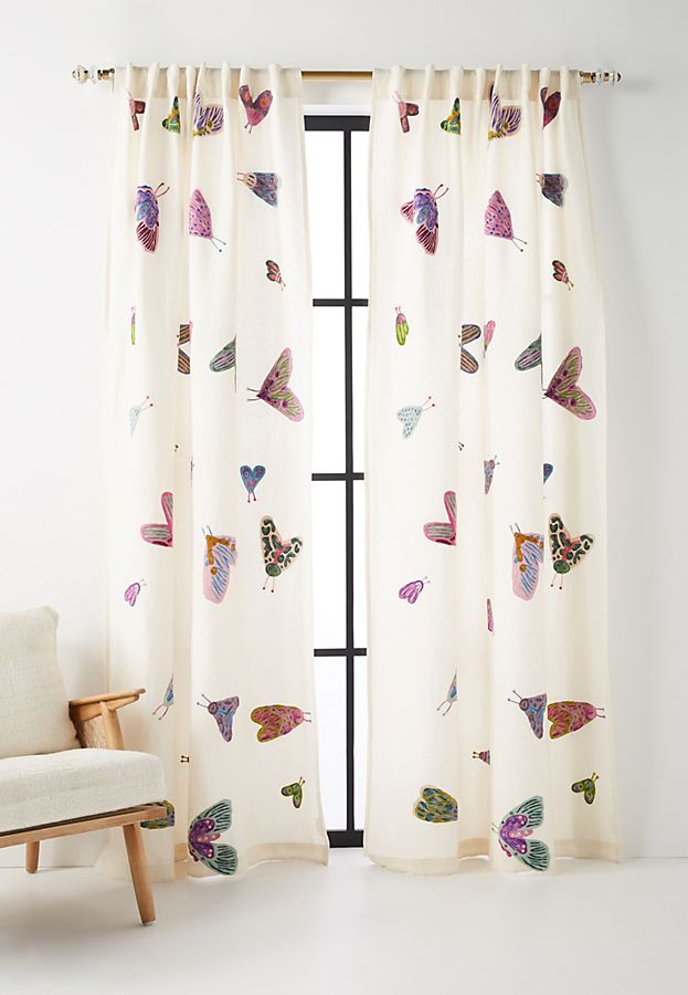 Slide View: 1: Embroidered Luella Curtain