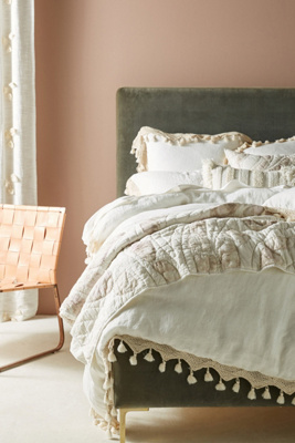 Tasseled Linen Duvet Cover | Anthropologie