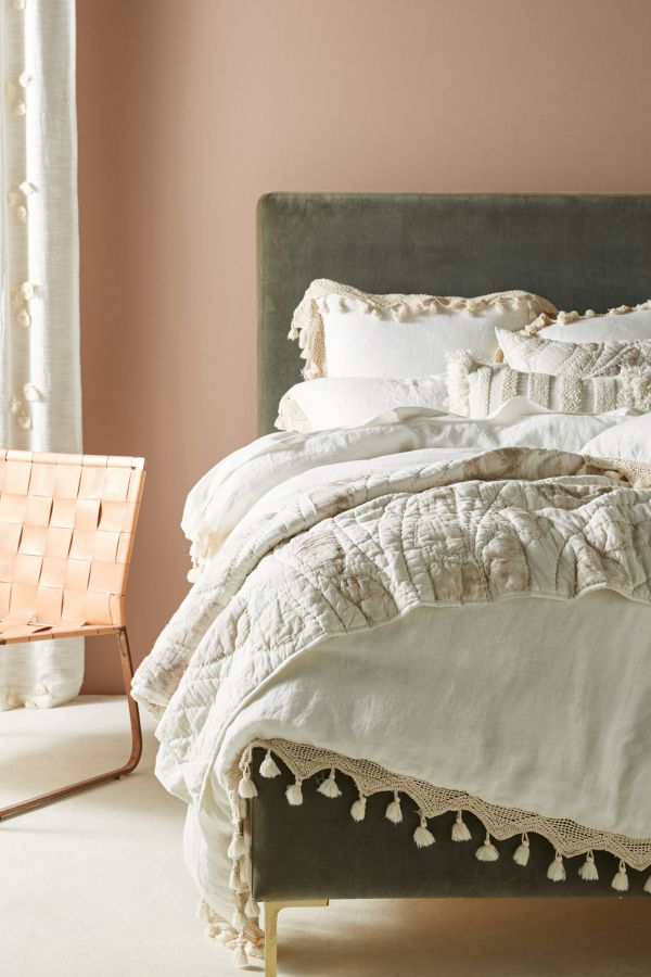 Tasseled Linen Duvet Cover Anthropologie Uk