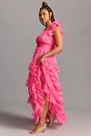 Thumbnail View 1: Mac Duggal Plus Tiered V-Neckline Ruched Gown