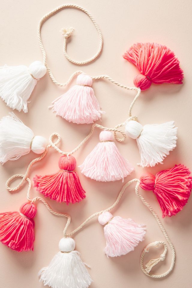 Tonal Pink Tassel Garland Anthropologie