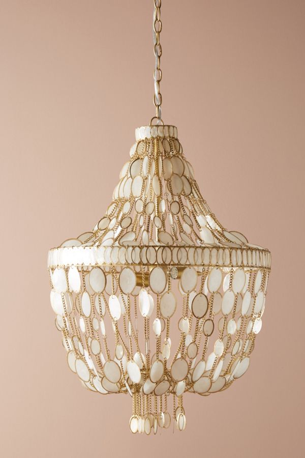 Oval Capiz Chandelier Anthropologie