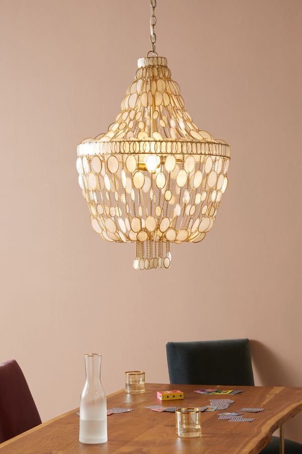 Oval Capiz Chandelier