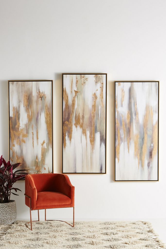 Gold Bull Triptych Wall Art Anthropologie
