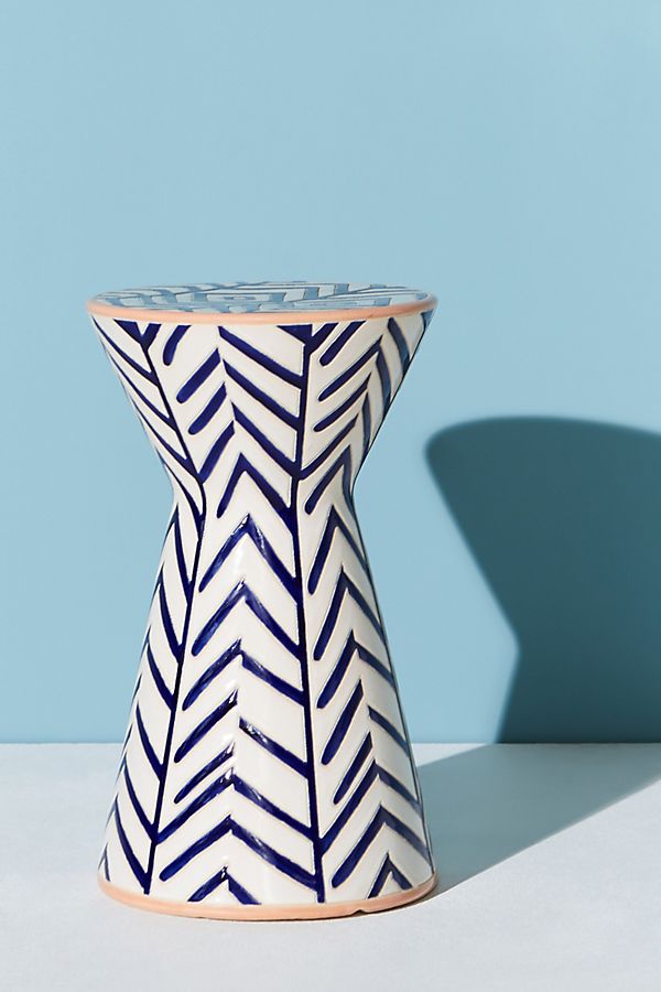 Slide View: 1: Twill Ceramic Indoor/Outdoor Side Table