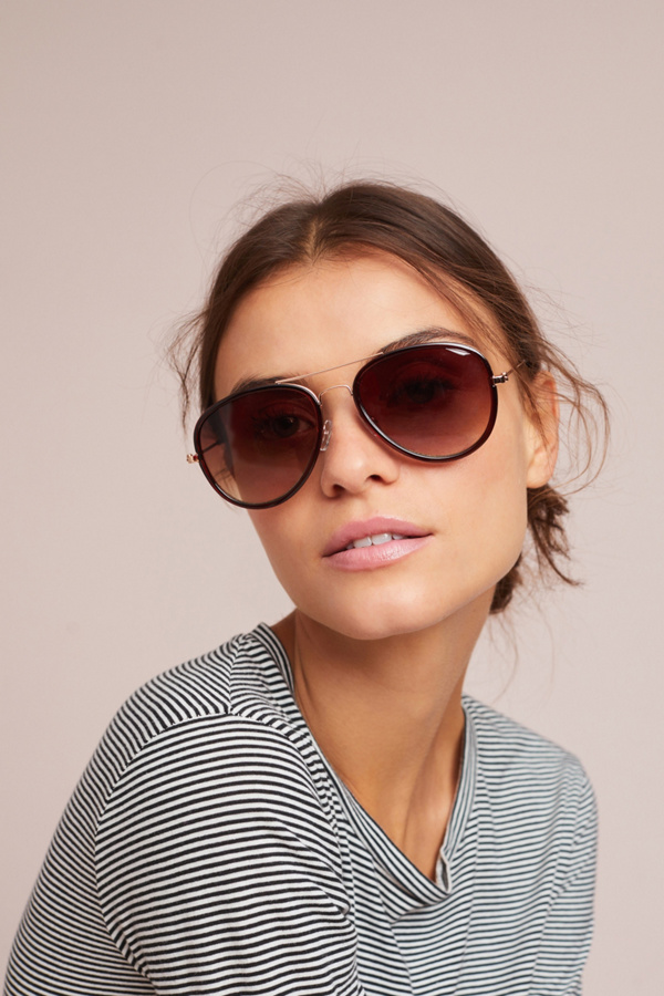 Amber Aviator Sunglasses Anthropologie