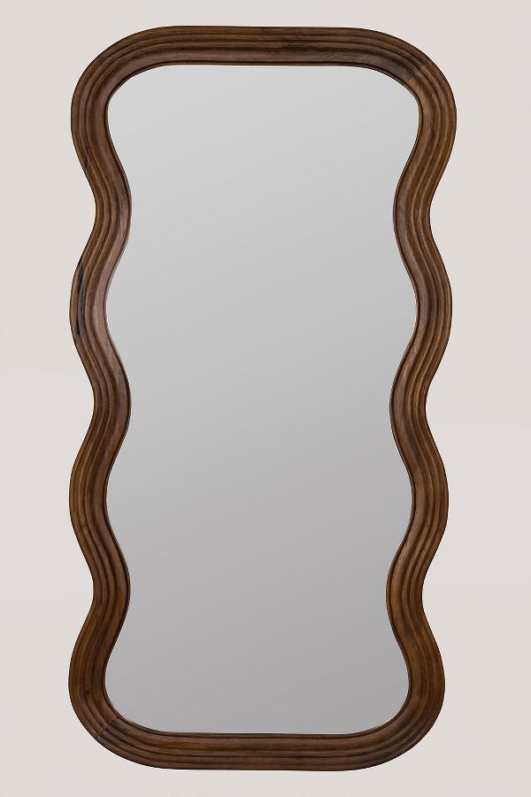 Slide View: 5: Frances Mango Wood Wiggle Frame Mirror