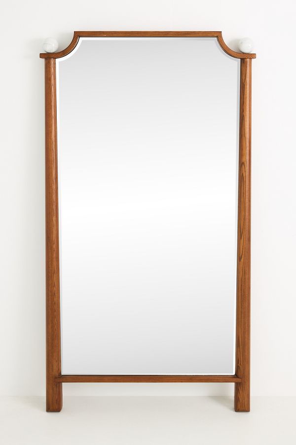 Slide View: 5: Perry Wooden Stone Mirror