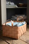 Thumbnail View 1: Wide Weave Leather Basket