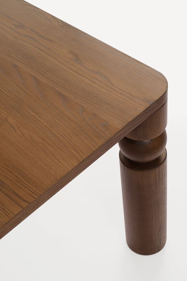 Slide View: 6: Cas Rectangular Turned Wood Dining Table