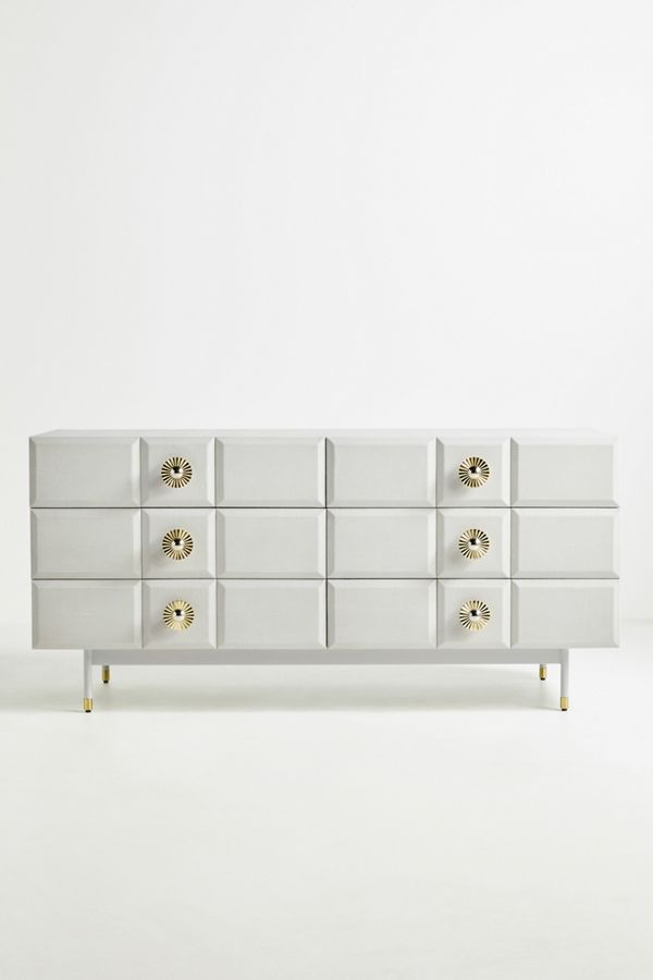 Huxley Shagreen Six Drawer Dresser Anthropologie