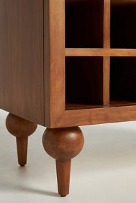 Slide View: 6: Fern Ash Wood Bar Cabinet