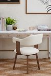 Thumbnail View 2: Brooke Boucle-Upholstered FSC Beech Wood Swivel Dining Chair