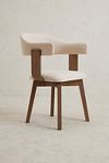 Thumbnail View 3: Brooke Cotton-Upholstered FSC Beech Wood Swivel Dining Chair