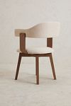 Thumbnail View 4: Brooke Cotton-Upholstered FSC Beech Wood Swivel Dining Chair