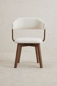 Slide View: 4: Brooke Boucle-Upholstered FSC Beech Wood Dining Chair