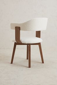 Slide View: 5: Brooke Boucle-Upholstered FSC Beech Wood Dining Chair