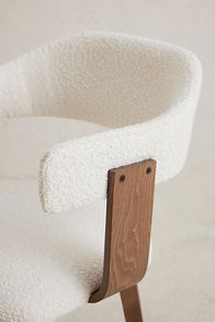 Slide View: 6: Brooke Boucle-Upholstered FSC Beech Wood Dining Chair