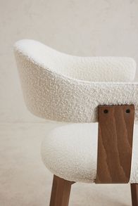 Slide View: 7: Brooke Boucle-Upholstered FSC Beech Wood Dining Chair