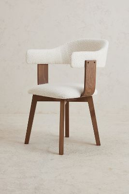 Brooke Boucle-Upholstered FSC Beech Wood Dining Chair