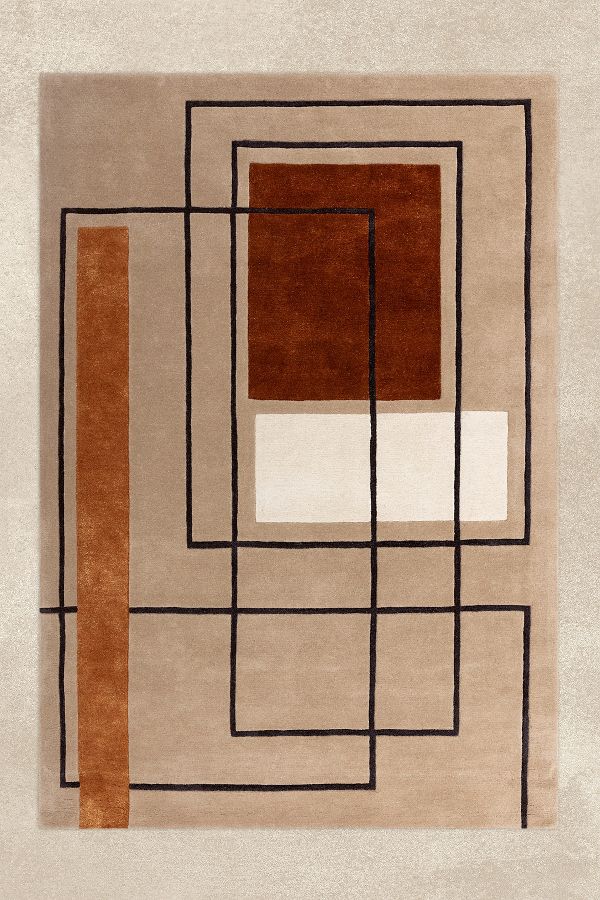 Slide View: 1: Reef Outline Hand-Tufted Wool Rug