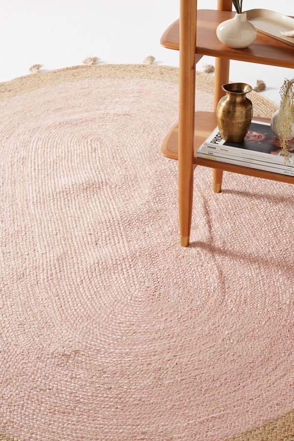 Yvette Pommed Jute Rug Anthropologie UK