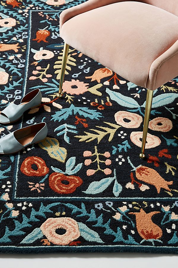 Slide View: 2: Rifle Paper Co. x Loloi Les Fleurs Lourdes Rug