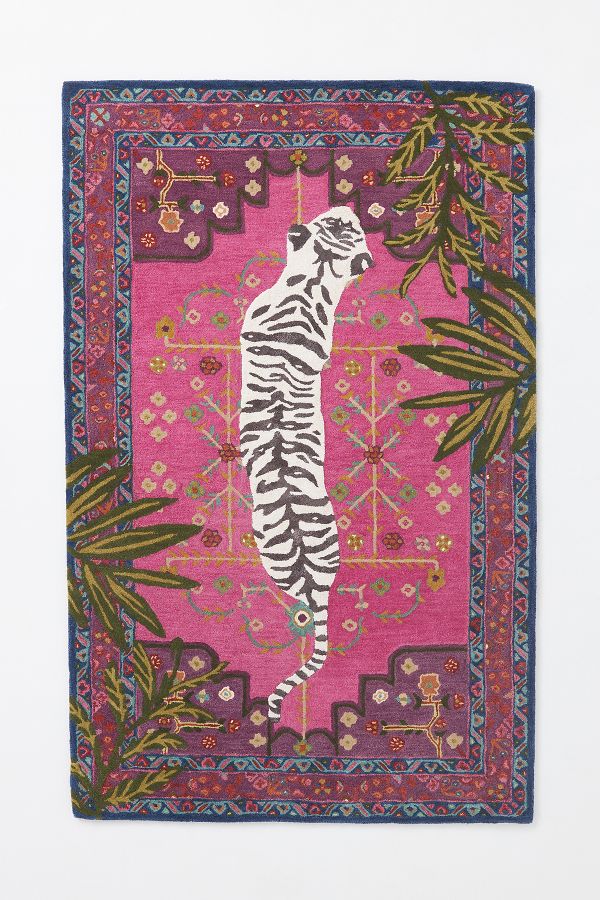 Slide View: 2: Bengal Tiger Tufted Wool Rug