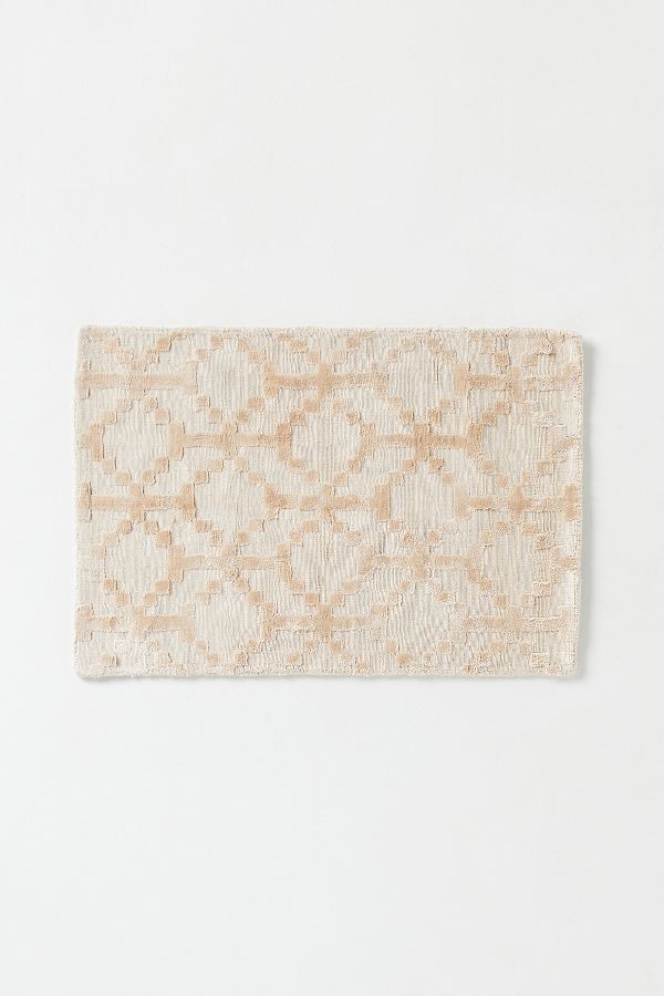 Slide View: 4: Handwoven Wool-Viscose Blend Rug