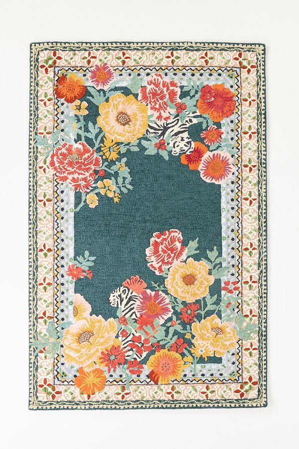 Slide View: 1: Hand-Tufted Gitta Floral Rug