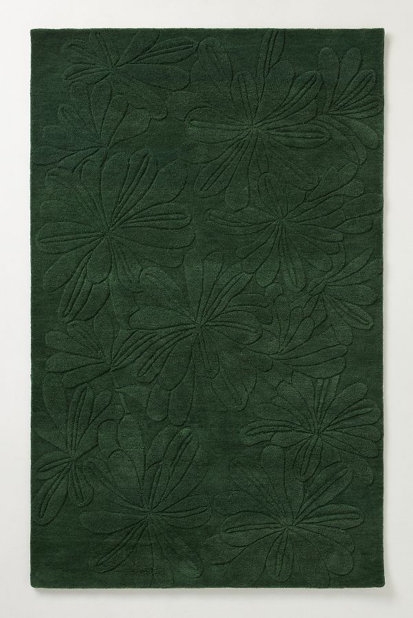 Slide View: 1: Hand-Tufted Sculpted Daisy Wool Rug