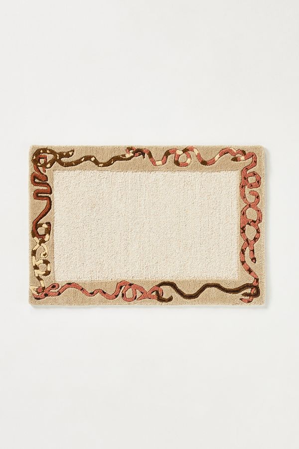 Slide View: 3: Marwa Hand-Tufted Wool Snake Rug