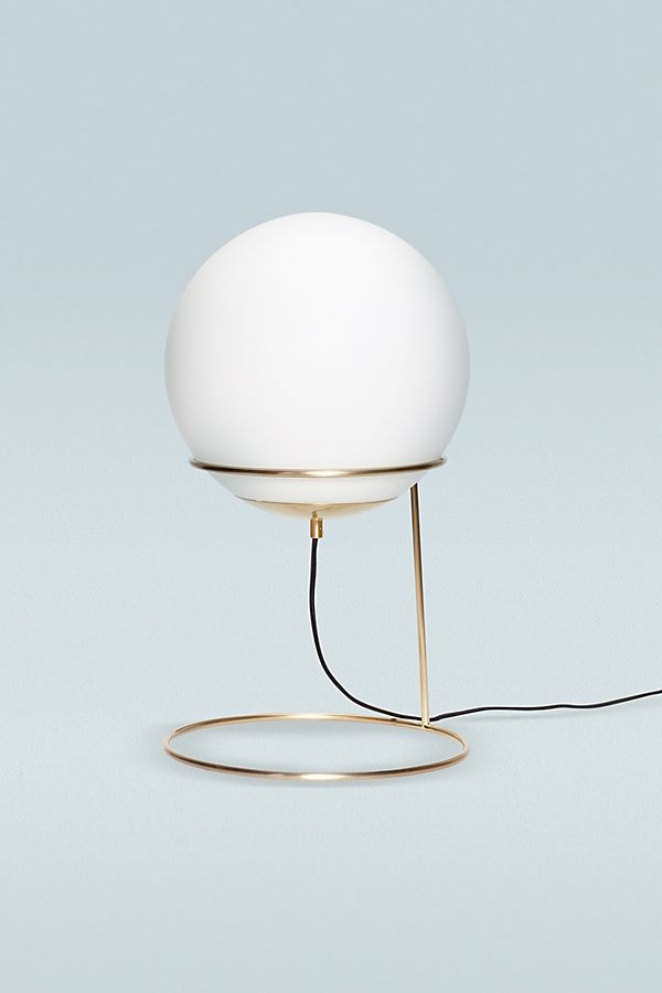 undefined | Round Glass Elevated Floor Lamp