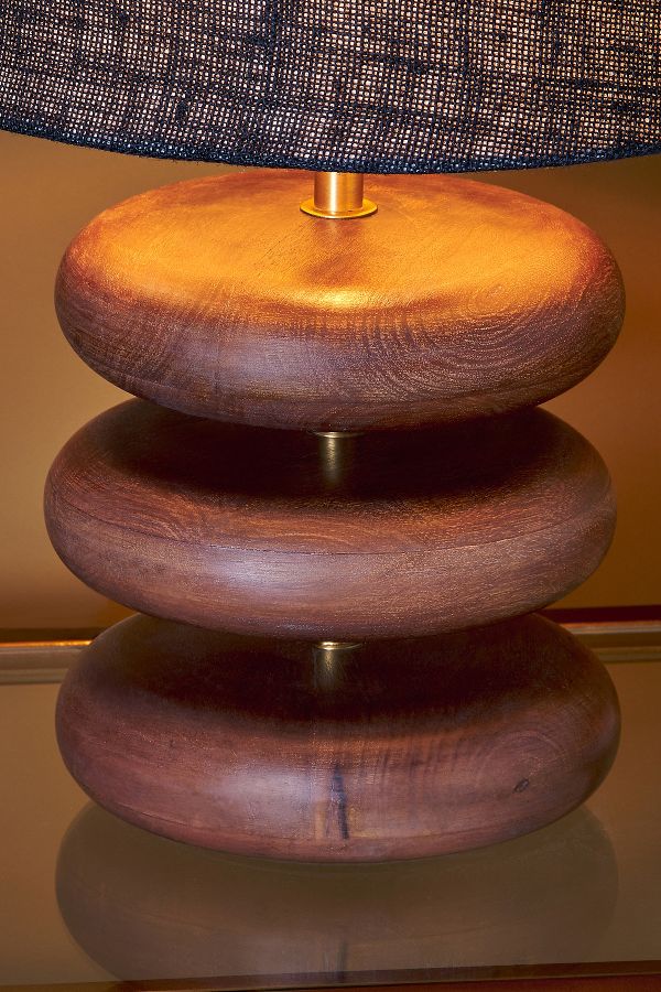 Slide View: 3: nkuku Kankad Mango Wood Table Lamp