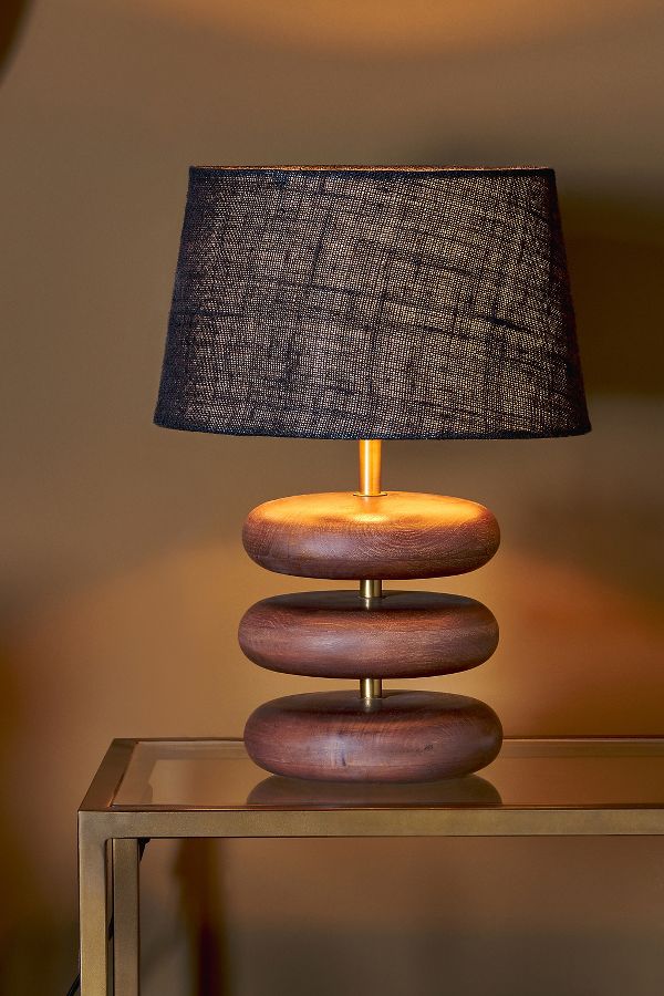 Slide View: 1: nkuku Kankad Mango Wood Table Lamp