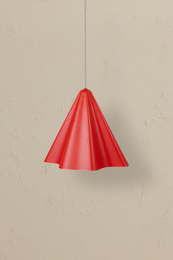 Slide View: 2: Broste Copenhagen Pumpkin Orange Skirt Pendant Lamp