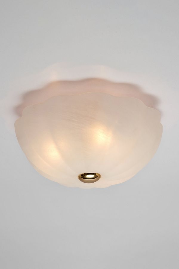 Slide View: 1: houseof White Flower Flush Ceiling Light