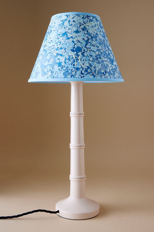 Slide View: 1: The Little Haus Marbled Print Lampshade