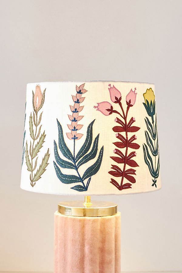 Embroidered Celise Lamp Shade, Embroidered Lamp Shades