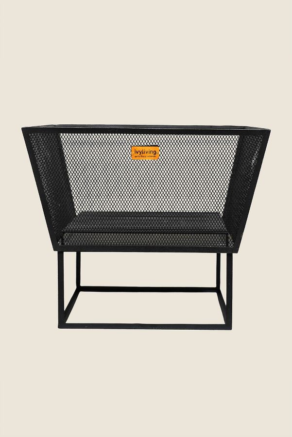 Slide View: 4: Outdoor Norfolk Fire Pit, Black Iron