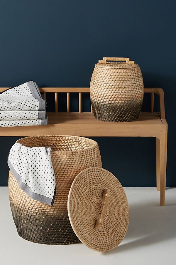 Slide View: 2: Handwoven Ombre Basket