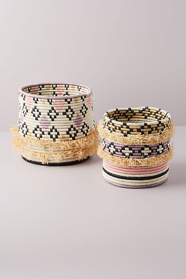 Slide View: 1: Rose Desert Fringe Basket