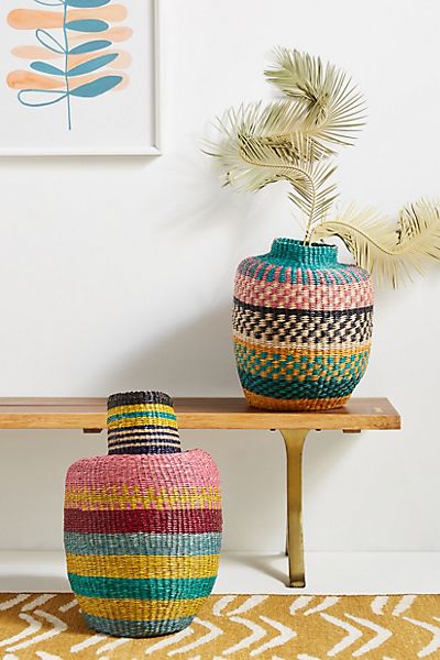 Kaleidoscope Seagrass Basket