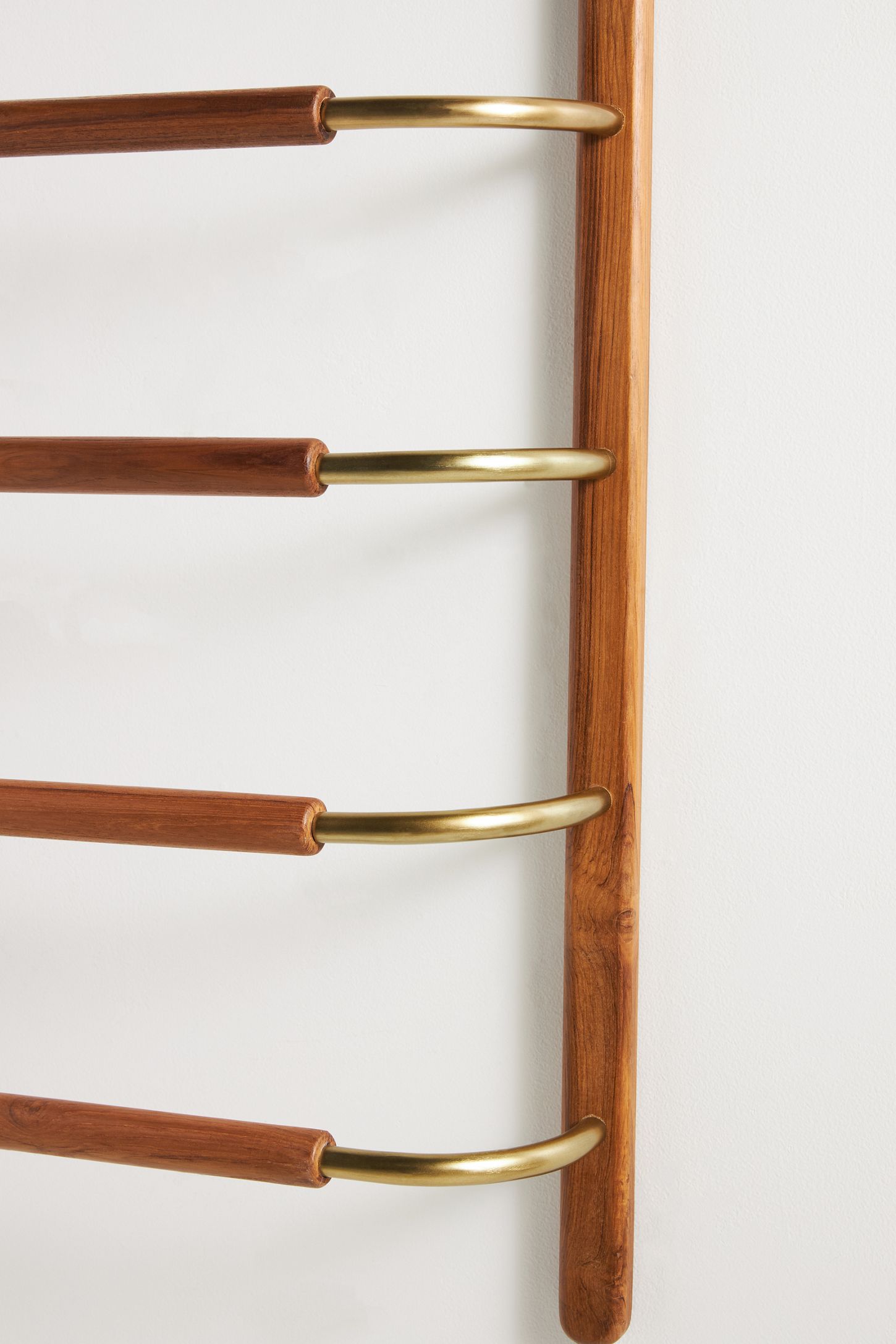 white wooden towel rail wall mounted on Kiara Wall Mounted Towel Rack Anthropologie Uk