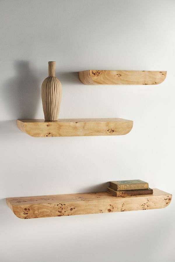 Slide View: 1: Tamara Floating Burl Shelf