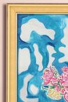 Thumbnail View 2: Pink Flowers on Table with White Clouds Wall Art